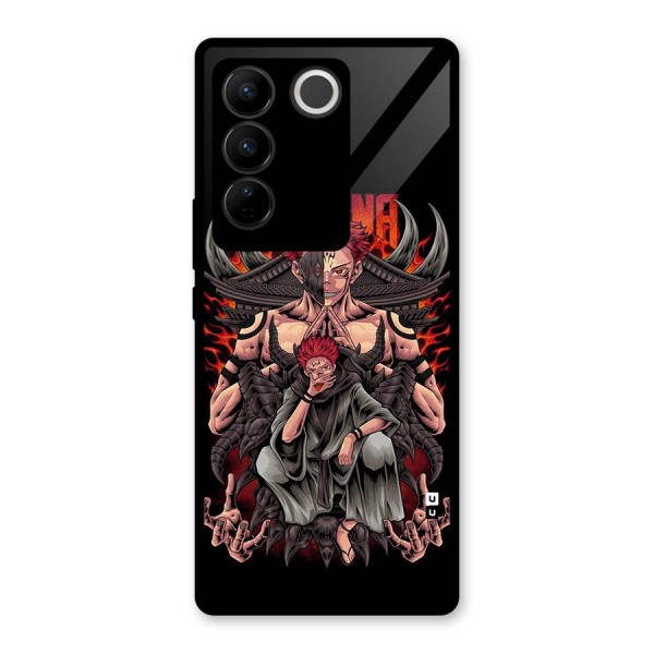 Sakuna King Glass Back Case for Vivo V27