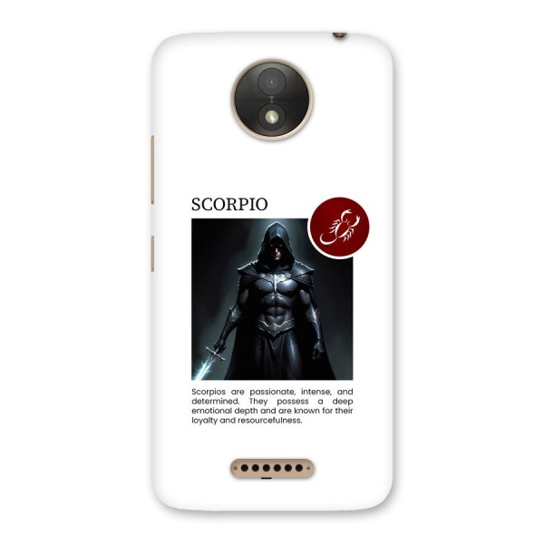 Sane Scorpio Back Case for Moto C Plus
