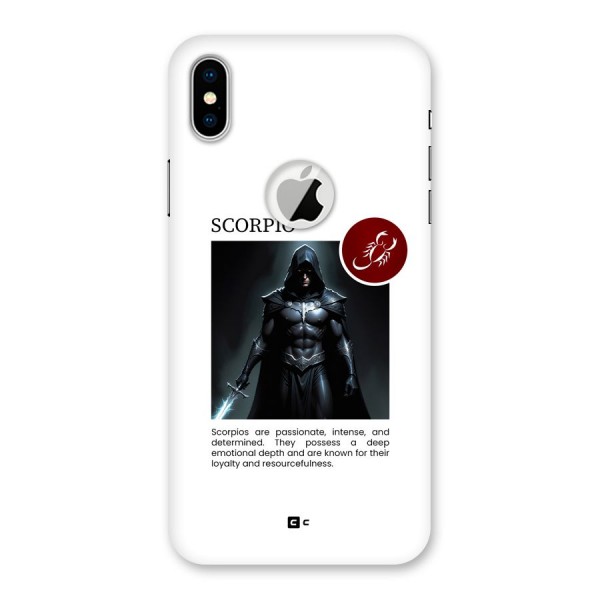 Sane Scorpio Back Case for iPhone X Logo Cut