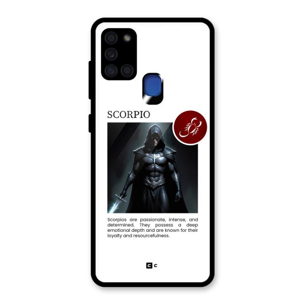 Sane Scorpio Glass Back Case for Galaxy A21s