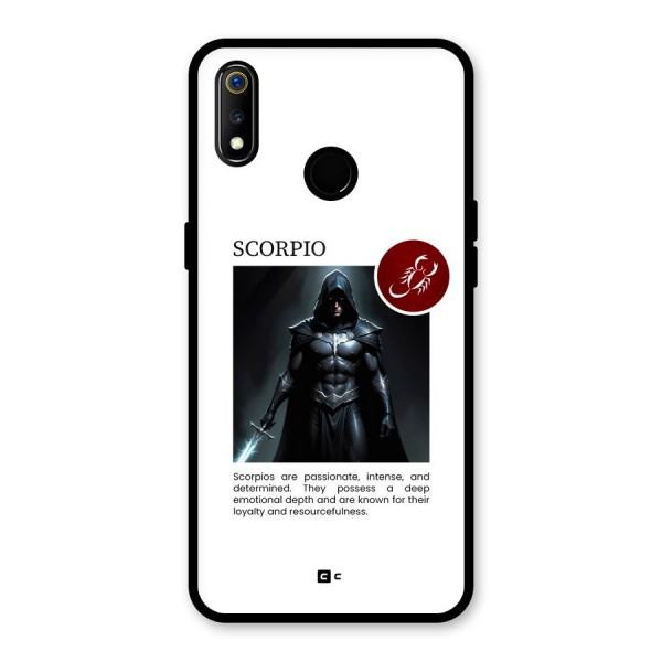 Sane Scorpio Glass Back Case for Realme 3