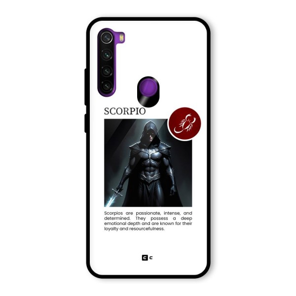 Sane Scorpio Glass Back Case for Redmi Note 8