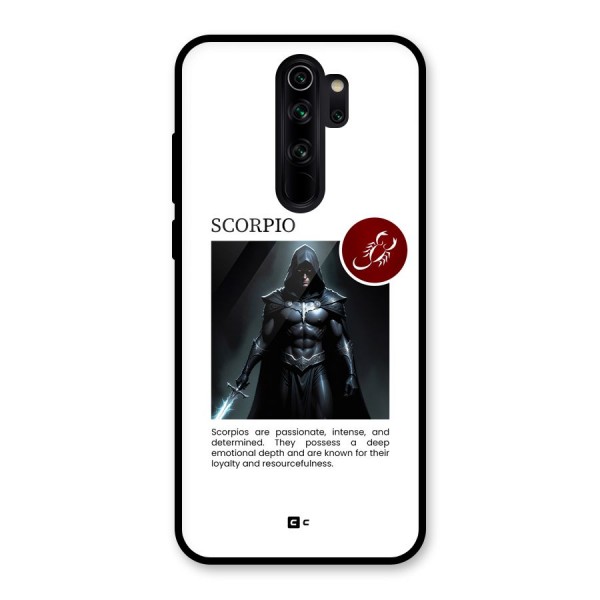 Sane Scorpio Glass Back Case for Redmi Note 8 Pro