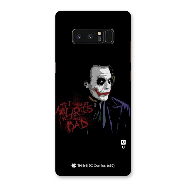 Sarcastic Joker Glass Back Case for Galaxy Note 8