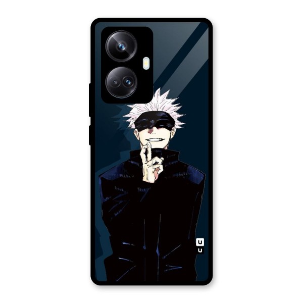 Satoru Gojo Glass Back Case for Realme 10 Pro Plus