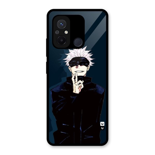 Satoru Gojo Glass Back Case for Redmi 12C