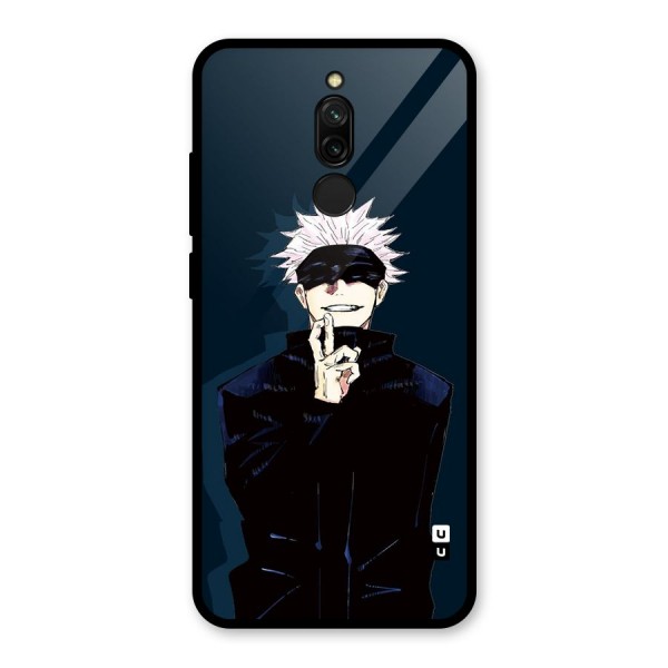 Satoru Gojo Glass Back Case for Redmi 8