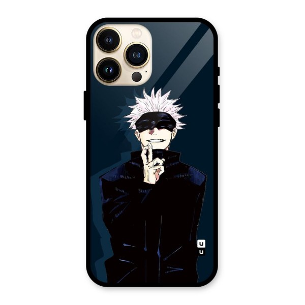 Satoru Gojo Glass Back Case for iPhone 13 Pro Max