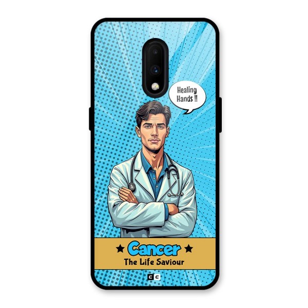 Saviour Cancer Glass Back Case for OnePlus 7