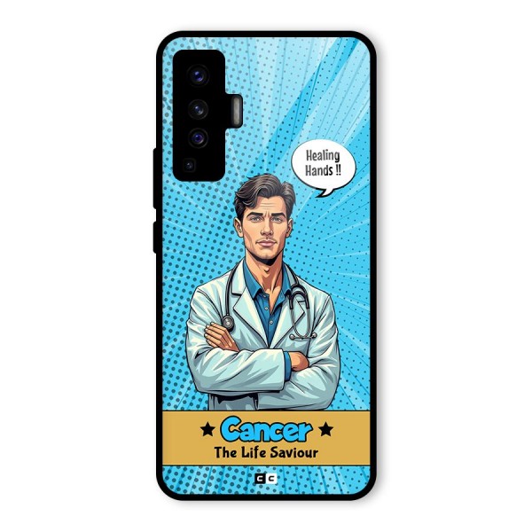 Saviour Cancer Glass Back Case for Vivo X50