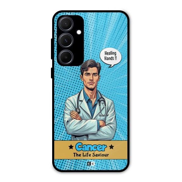 Saviour Cancer Metal Back Case for Galaxy A35