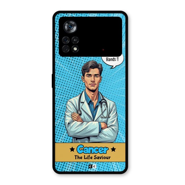 Saviour Cancer Metal Back Case for Poco X4 Pro 5G