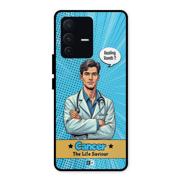 Saviour Cancer Metal Back Case for Vivo V23 5G