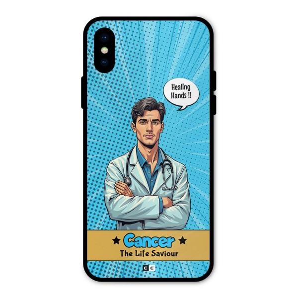 Saviour Cancer Metal Back Case for iPhone XS