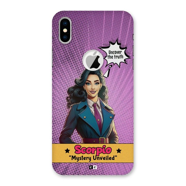 Scorpio Mystery Back Case for iPhone XS Logo Cut