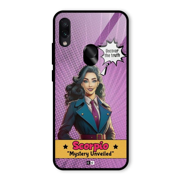 Scorpio Mystery Glass Back Case for Redmi Note 7S