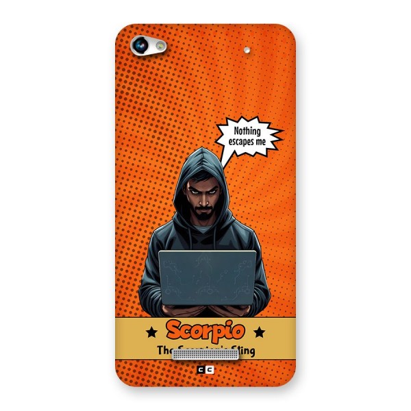 Scorpio Warning Back Case for Canvas Hue 2 A316
