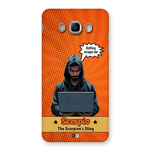 Scorpio Warning Back Case for Galaxy J5 2016