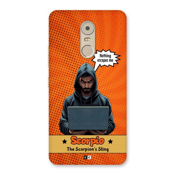 Scorpio Warning Back Case for Lenovo K6 Note