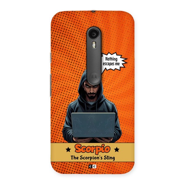 Scorpio Warning Back Case for Moto G3