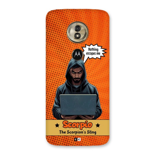 Scorpio Warning Back Case for Moto G6 Play