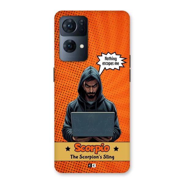 Scorpio Warning Back Case for Oppo Reno7 Pro 5G