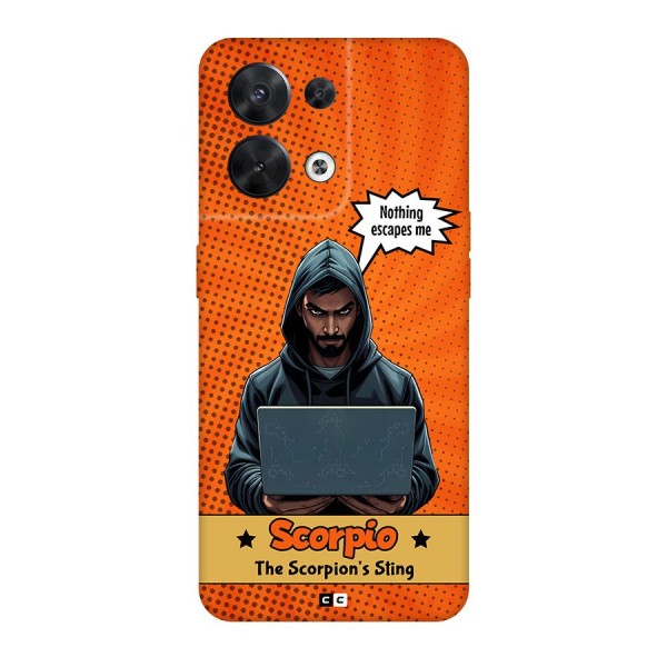 Scorpio Warning Back Case for Oppo Reno8 5G