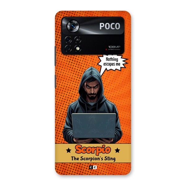Scorpio Warning Back Case for Poco X4 Pro 5G