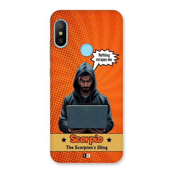 Scorpio Warning Back Case for Redmi 6 Pro
