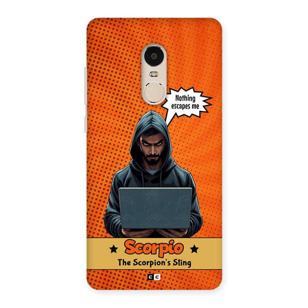 Scorpio Warning Back Case for Redmi Note 4
