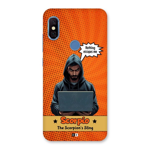Scorpio Warning Back Case for Redmi Note 6 Pro
