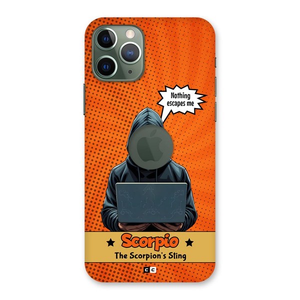 Scorpio Warning Back Case for iPhone 11 Pro Logo Cut