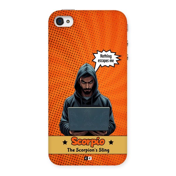Scorpio Warning Back Case for iPhone 4 4s