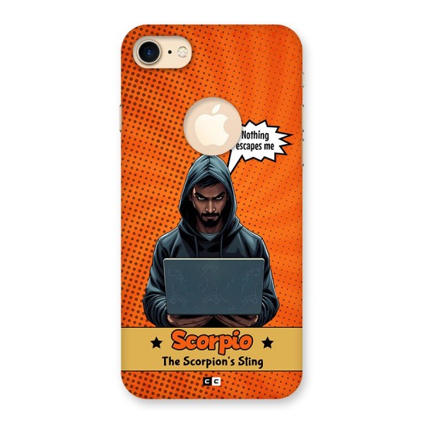 Scorpio Warning Back Case for iPhone 7 Logo Cut