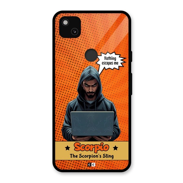 Scorpio Warning Glass Back Case for Google Pixel 4a