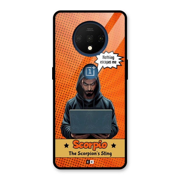 Scorpio Warning Glass Back Case for OnePlus 7T