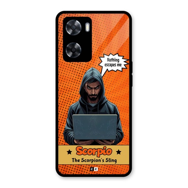 Scorpio Warning Glass Back Case for Oppo A57 2022