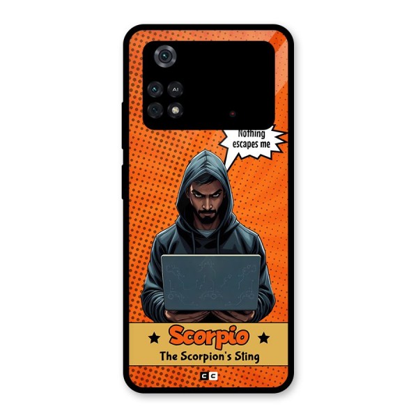 Scorpio Warning Glass Back Case for Poco M4 Pro 4G
