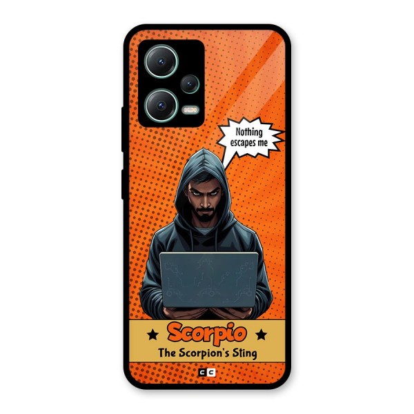Scorpio Warning Glass Back Case for Poco X5
