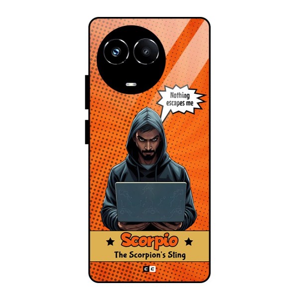 Scorpio Warning Glass Back Case for Realme 11X