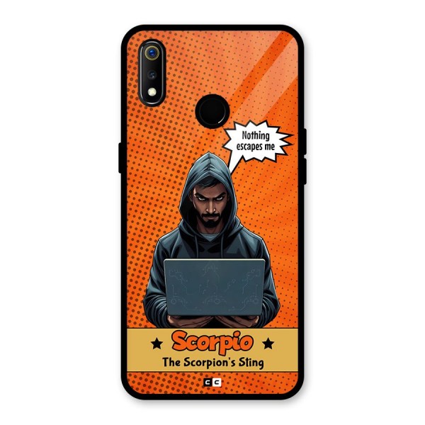 Scorpio Warning Glass Back Case for Realme 3