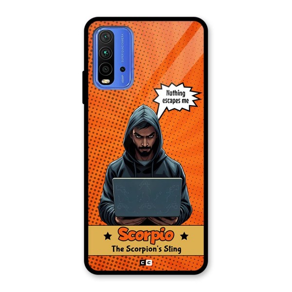 Scorpio Warning Glass Back Case for Redmi 9 Power