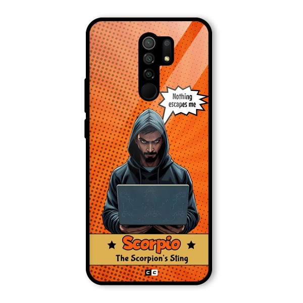 Scorpio Warning Glass Back Case for Redmi 9 Prime