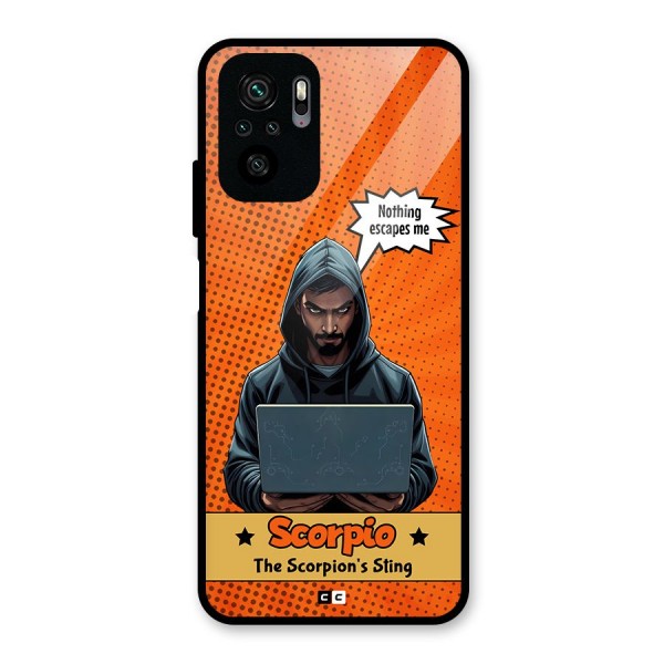 Scorpio Warning Glass Back Case for Redmi Note 10