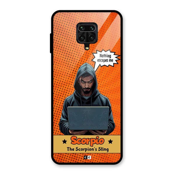 Scorpio Warning Glass Back Case for Redmi Note 9 Pro Max