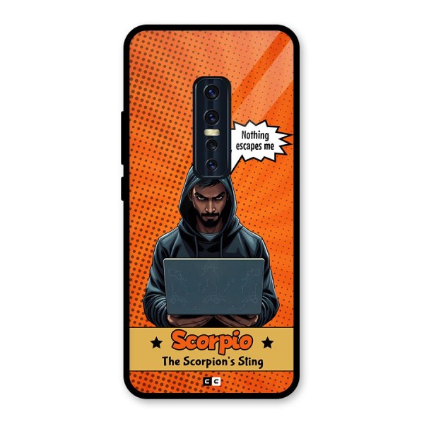 Scorpio Warning Glass Back Case for Vivo V17 Pro