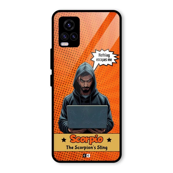 Scorpio Warning Glass Back Case for Vivo V20 2021
