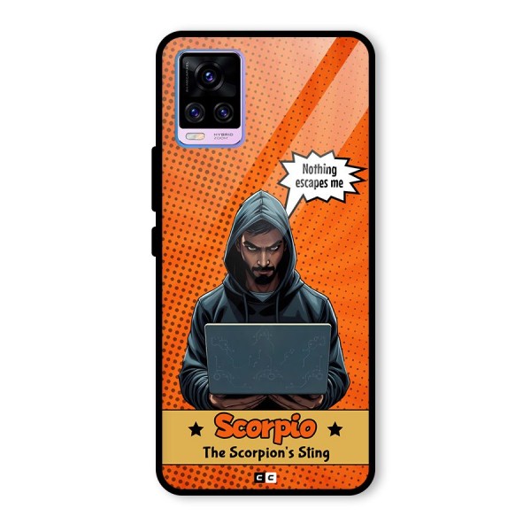 Scorpio Warning Glass Back Case for Vivo V20 Pro