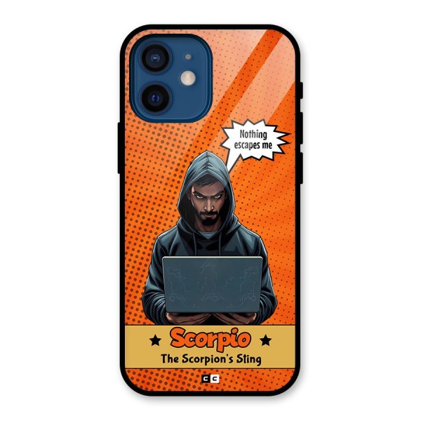 Scorpio Warning Glass Back Case for iPhone 12 Mini