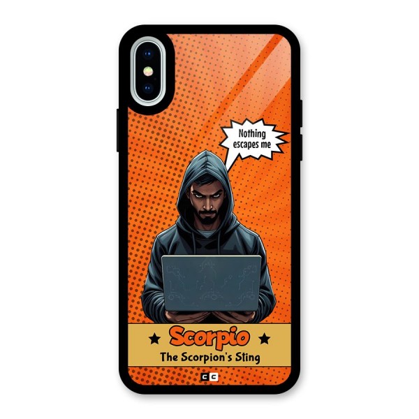 Scorpio Warning Glass Back Case for iPhone X